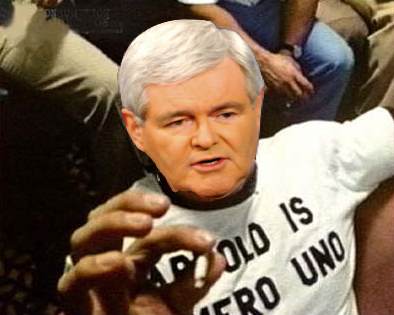 Newt letting his fans know that Arnold is Numero Uno